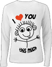 1. Kalite Uzun Kollu Beyaz Tirt (T-Shirt)