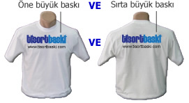 Önlü Arkalı Tişört (T-Shirt) Baskı Örneği